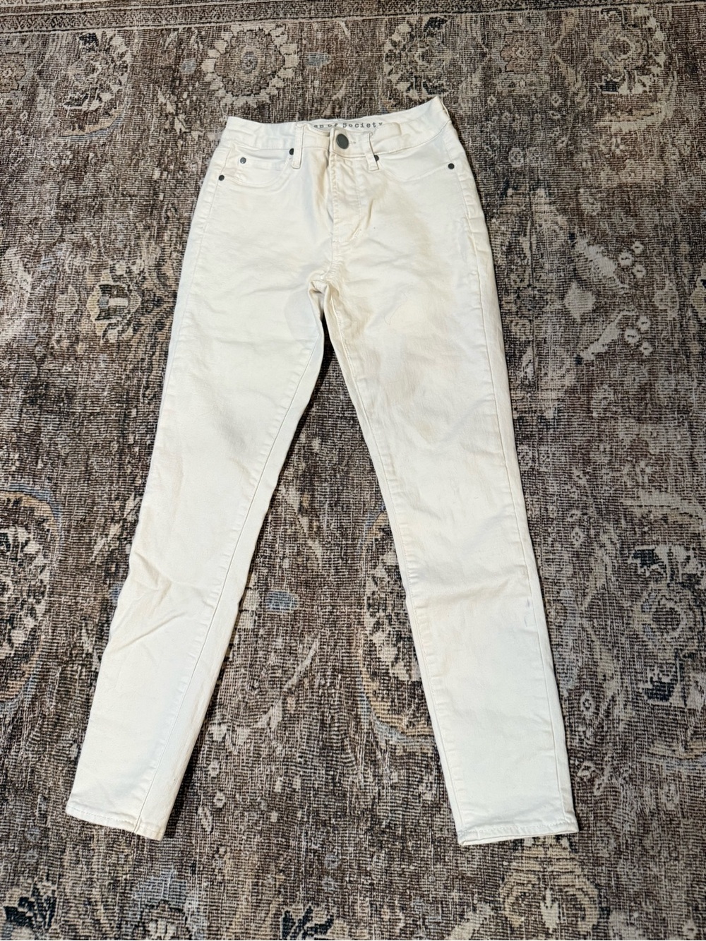 Women Off-White Slim Fit Jeans size 24 Articles Of Society brand .